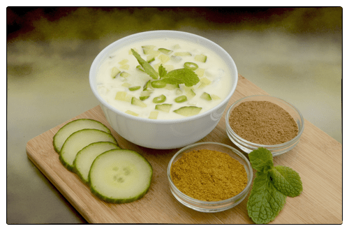 Cucumber raita